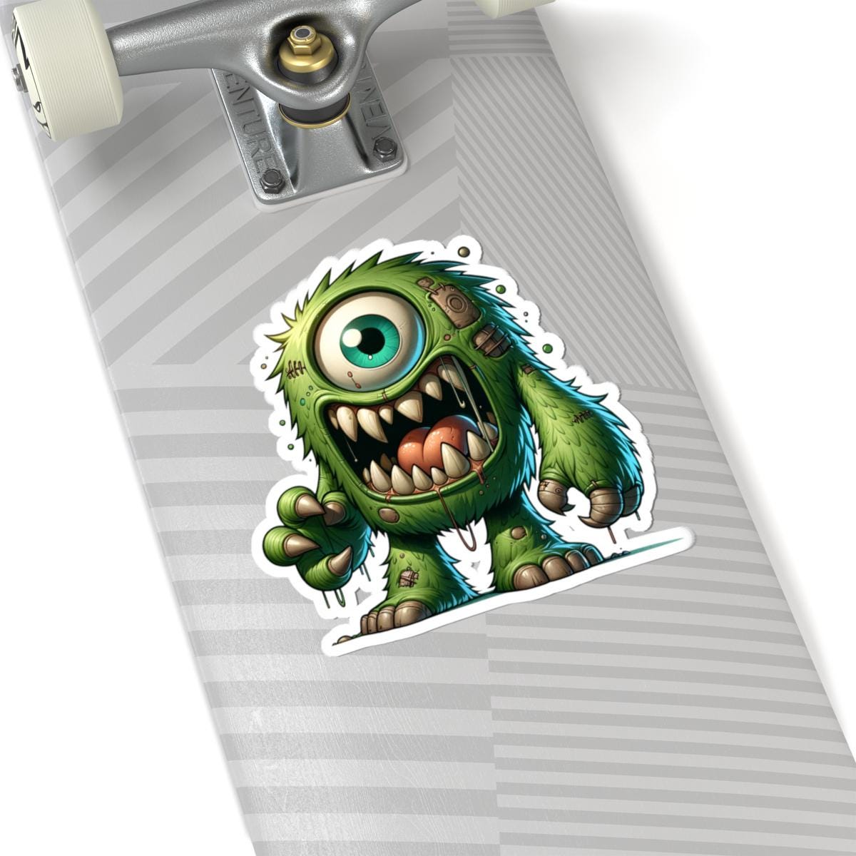 ColorFlow | Green Cyclops Monster Vinyl Sticker for Laptop Water Bottle Skateboard | Waterproof Art Decal | Fun Gift for All