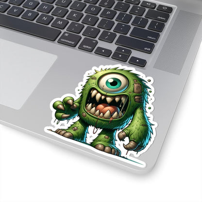 ColorFlow | Green Cyclops Monster Vinyl Sticker for Laptop Water Bottle Skateboard | Waterproof Art Decal | Fun Gift for All
