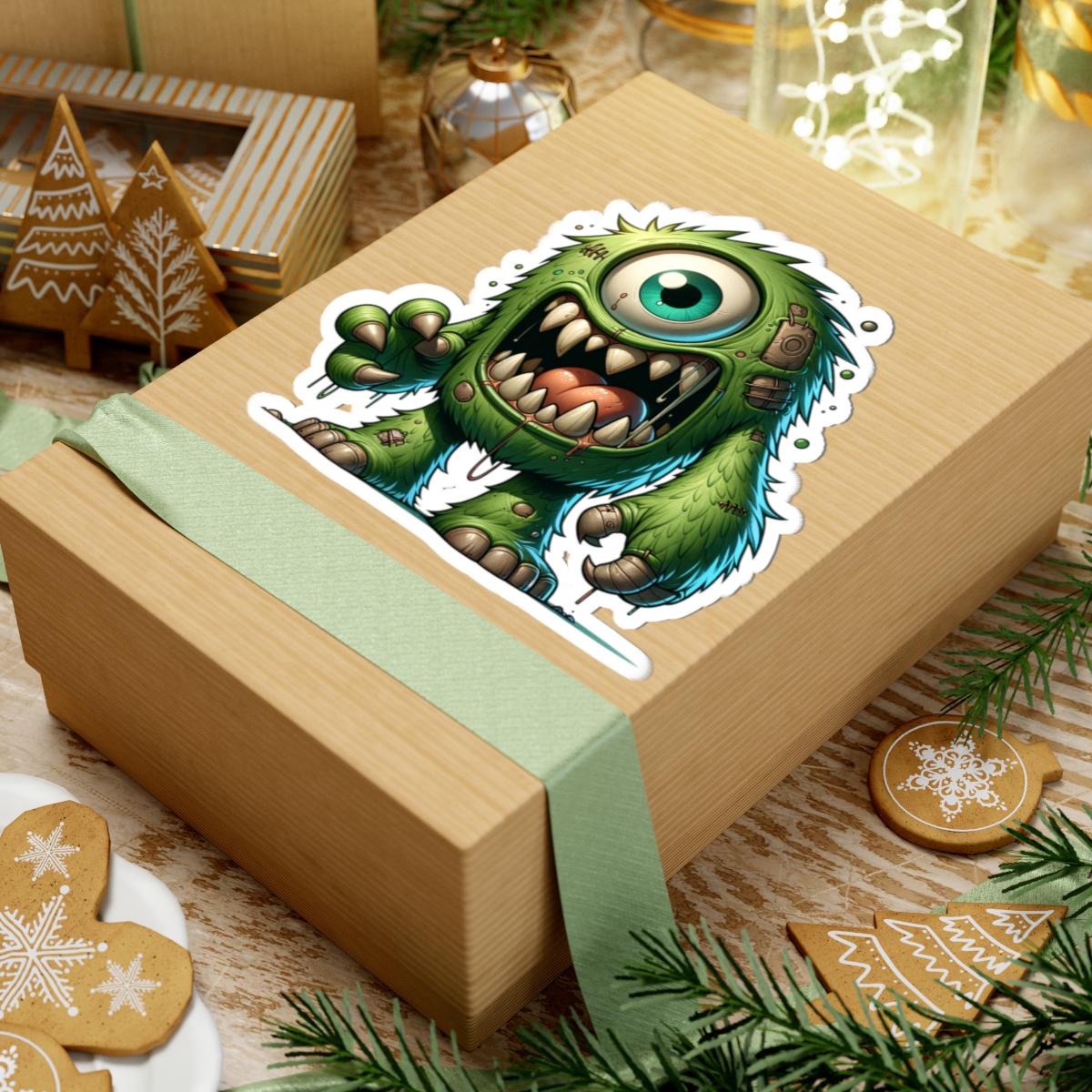 ColorFlow | Green Cyclops Monster Vinyl Sticker for Laptop Water Bottle Skateboard | Waterproof Art Decal | Fun Gift for All