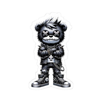 Cyber Gothic Bear Sticker | Punk Streetwear Gamer Vinyl Decal (Waterproof)