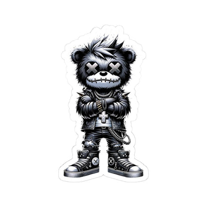 Cyber Gothic Bear Sticker | Punk Streetwear Gamer Vinyl Decal (Waterproof)