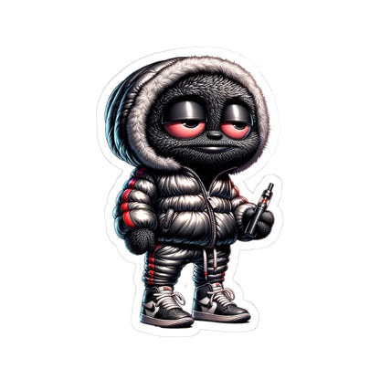 ColorFlow Furry Monster Sticker | Streetwear Puffer Jacket Vinyl Decal