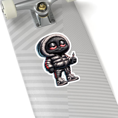 ColorFlow Furry Monster Sticker | Streetwear Puffer Jacket Vinyl Decal