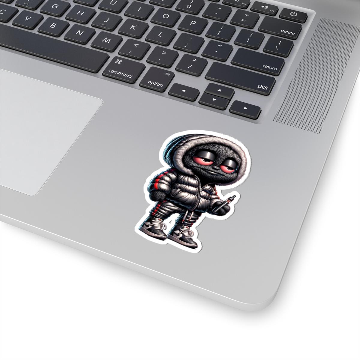 ColorFlow Furry Monster Sticker | Streetwear Puffer Jacket Vinyl Decal