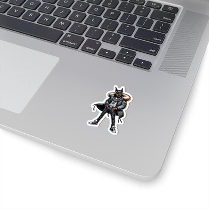 Doberman Streetwear Sticker | Urban Dog Art, Chains, Sneakers (Kiss Cut)