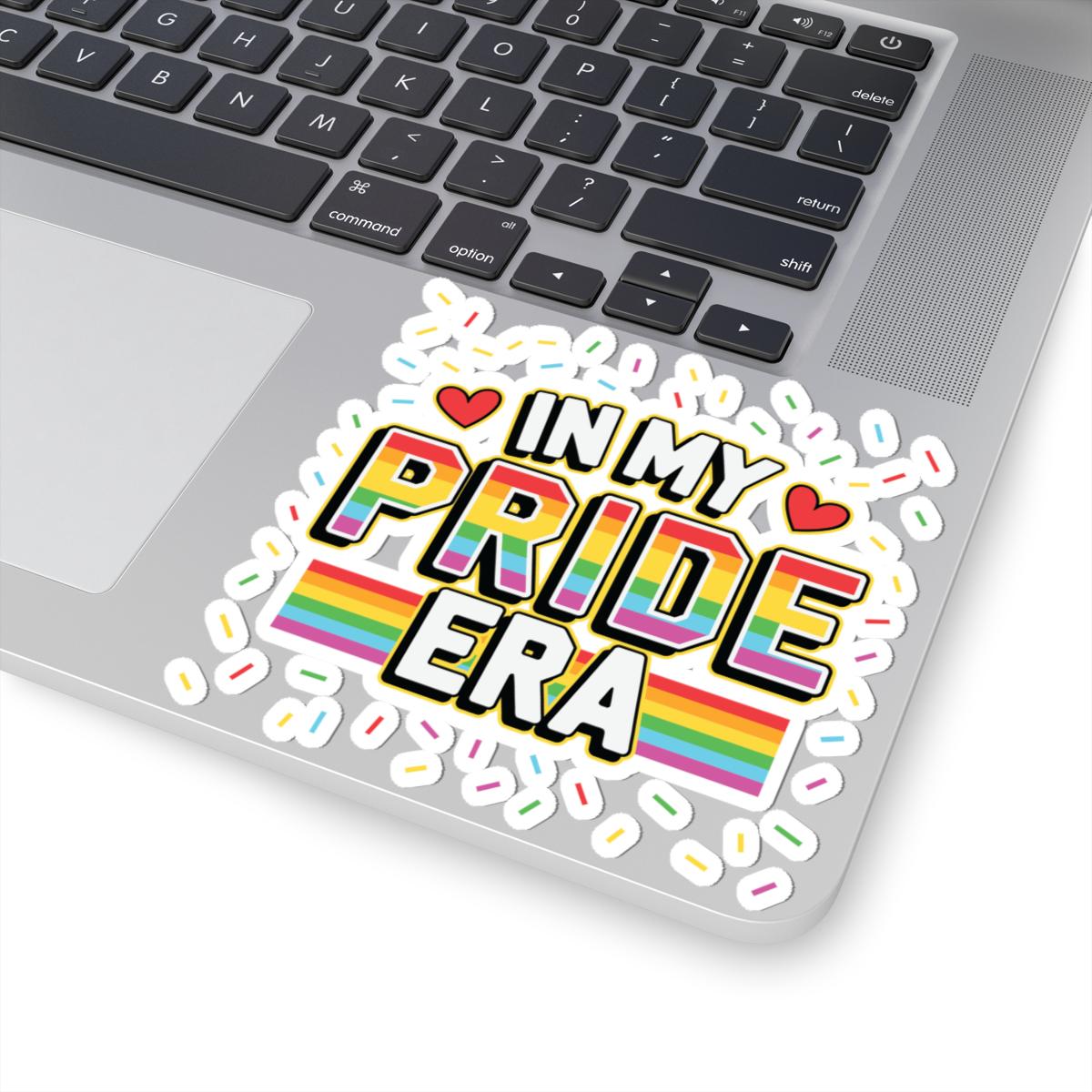 ColorFlow | In My Pride Era Sticker | Rainbow LGBTQ Vinyl Sticker | Glossy Queer Kiss Cut Sticker | Gay Pride Decor | Laptop Sticker Gift