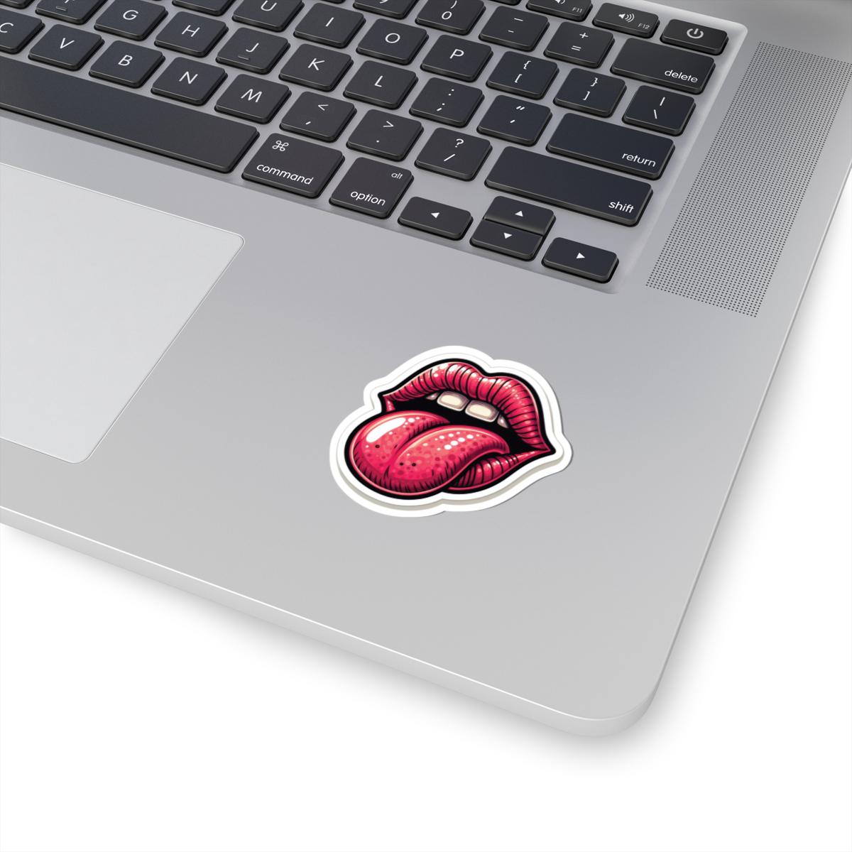 Retro Lips Tongue Out Sticker | Bold Groovy Rock Vinyl Decal