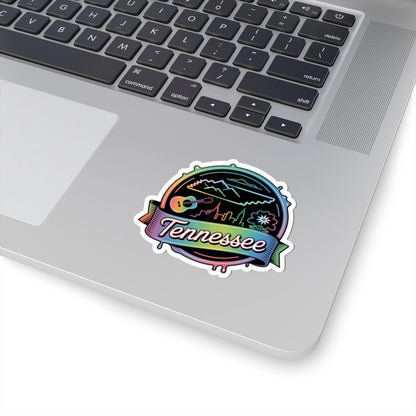 ColorFlow | Tennessee Guitar Mountain Skyline Vinyl Sticker | Music City Scenic Travel Art Decal