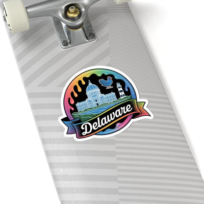 ColorFlow | Delaware Historic Capitol Coastal Vinyl Sticker | First State Landmark Travel Art Decal