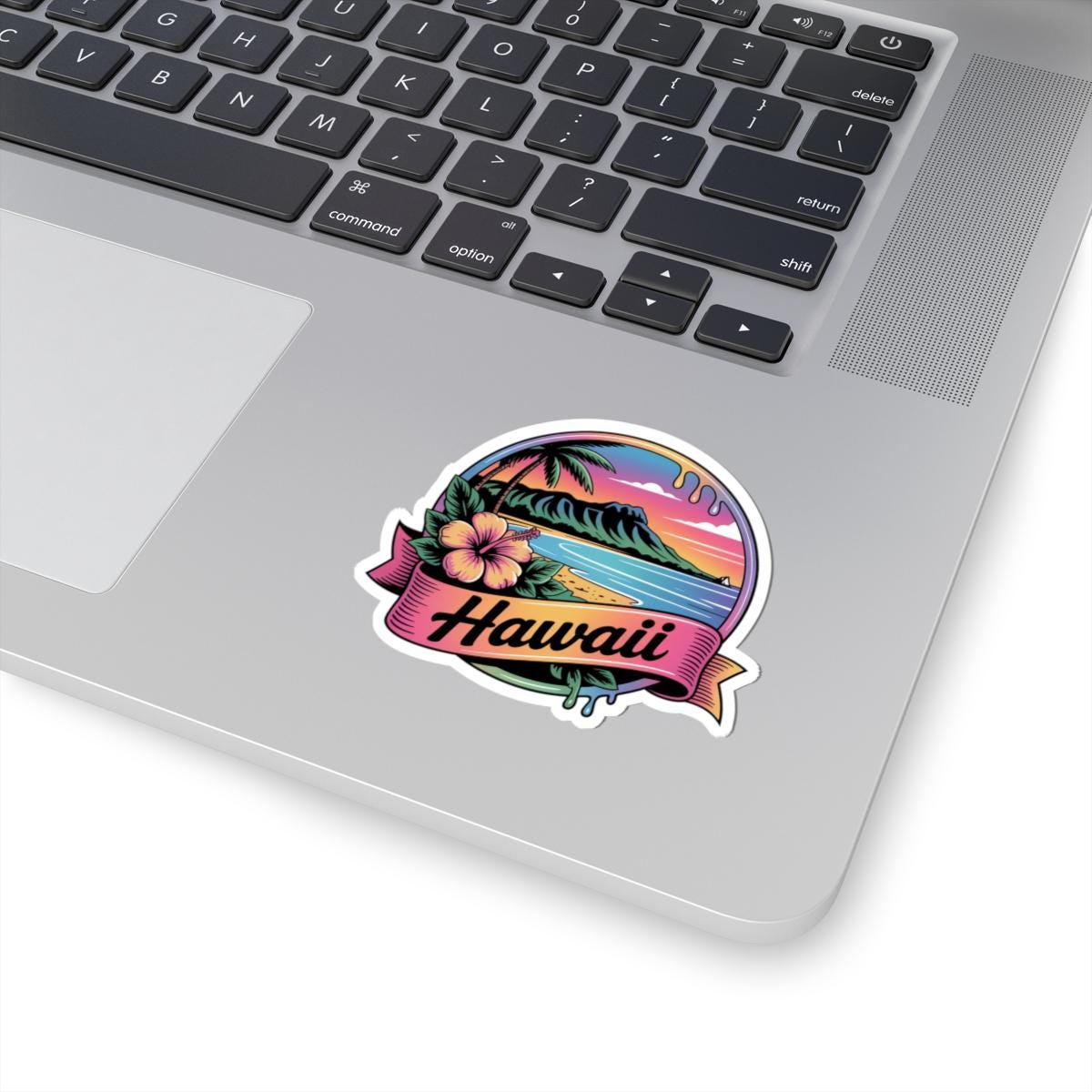 ColorFlow | Hawaii Tropical Beach Sunset Vinyl Sticker | Island Paradise Ocean Travel Art Decal