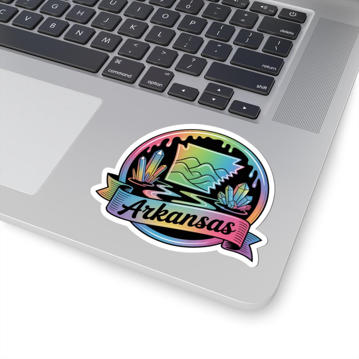 ColorFlow | Arkansas Crystal Mountain Scenic Vinyl Sticker | Natural State Travel Art Decal