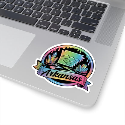 ColorFlow | Arkansas Crystal Mountain Scenic Vinyl Sticker | Natural State Travel Art Decal