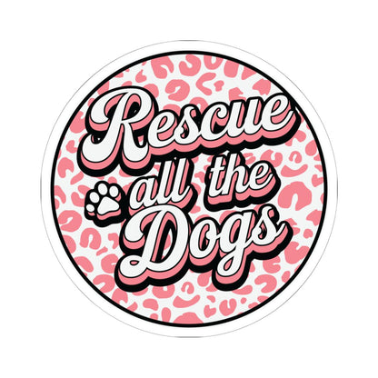 ColorFlow | Rescue All the Dogs Vinyl Sticker | Cute Animal Rescue Sticker | Waterproof Art Decal | Sticker Pack | Dog Lover Gift