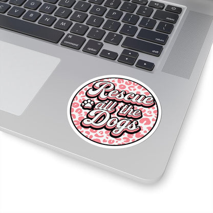 ColorFlow | Rescue All the Dogs Vinyl Sticker | Cute Animal Rescue Sticker | Waterproof Art Decal | Sticker Pack | Dog Lover Gift