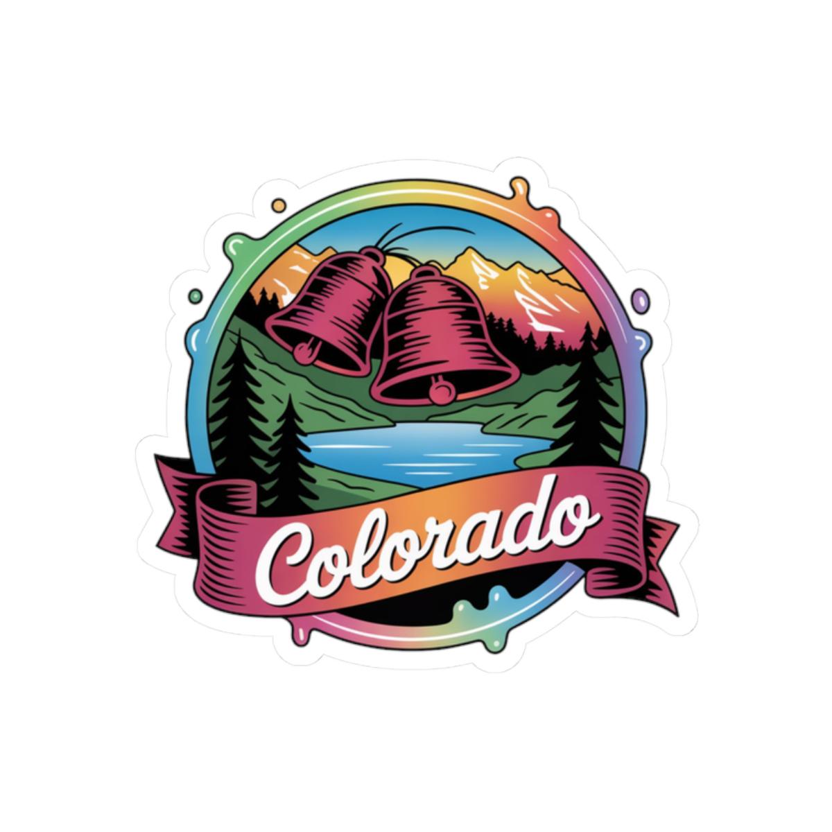 ColorFlow | Colorado Rocky Mountain Lake Scenic Vinyl Sticker | Outdoor Adventure Travel Art Decal