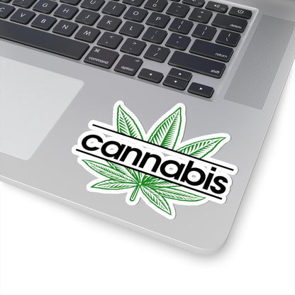 ColorFlow | Support Your Local Pot Dealer Weed Sticker Waterproof Cannabis Leaf Vinyl Decal Funny Stoner Quote for Laptop Flask