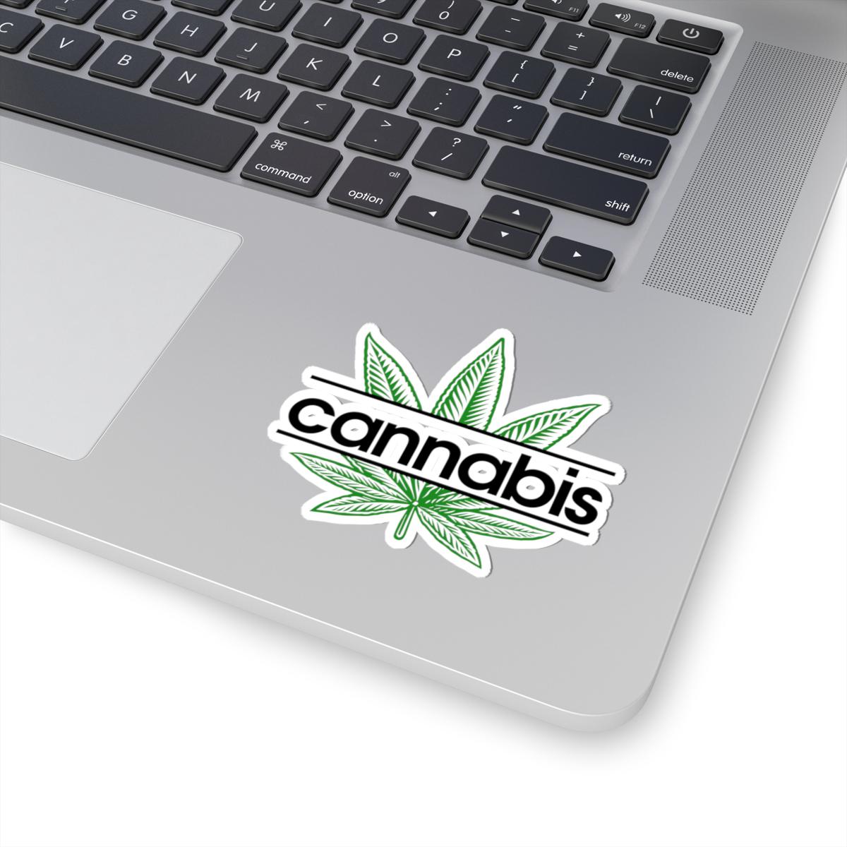 ColorFlow | Support Your Local Pot Dealer Weed Sticker Waterproof Cannabis Leaf Vinyl Decal Funny Stoner Quote for Laptop Flask