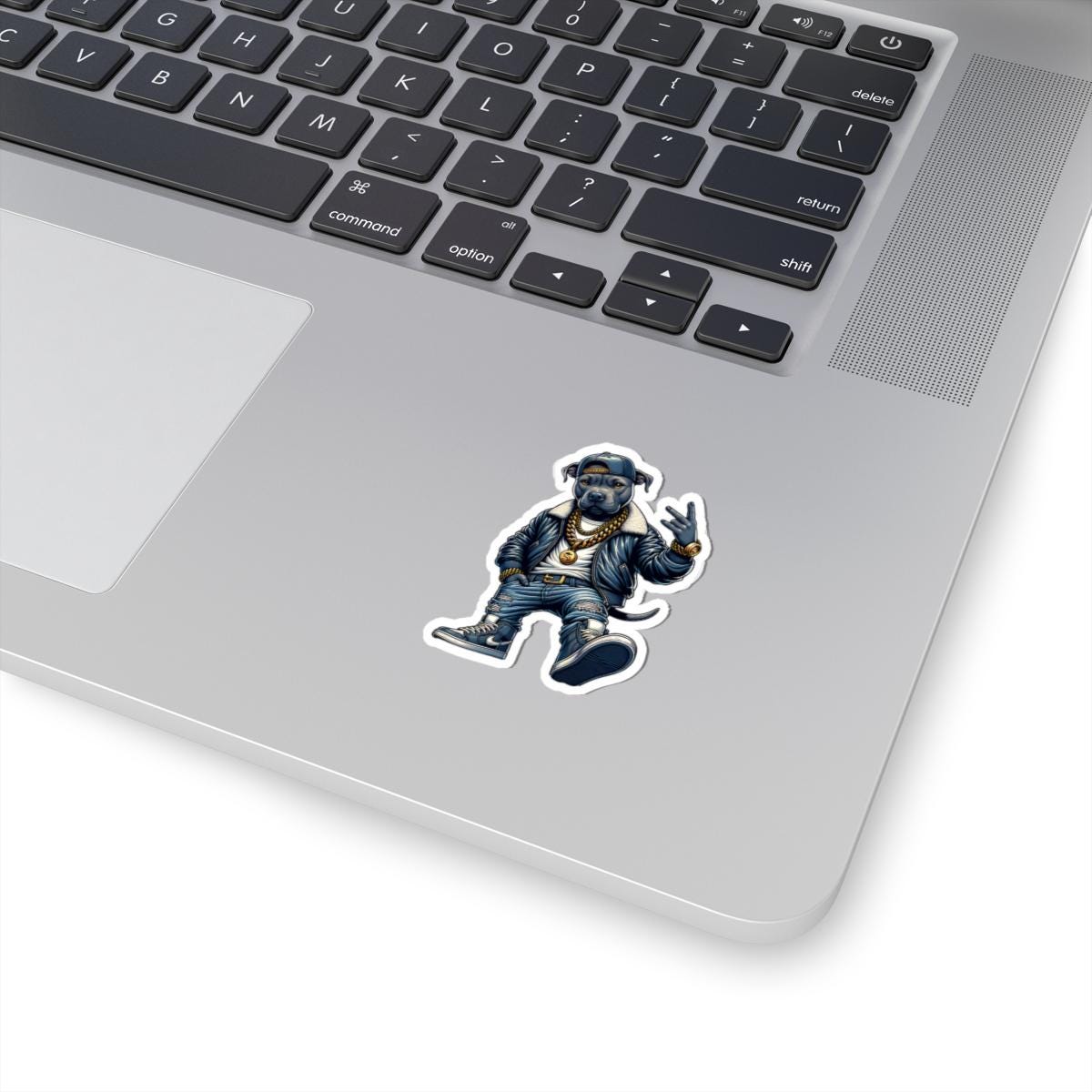 ColorFlow | Streetwear Hip-Hop Dog Kiss Cut Sticker Urban Rap Style Character Art for Laptops Water Bottles Journals and More