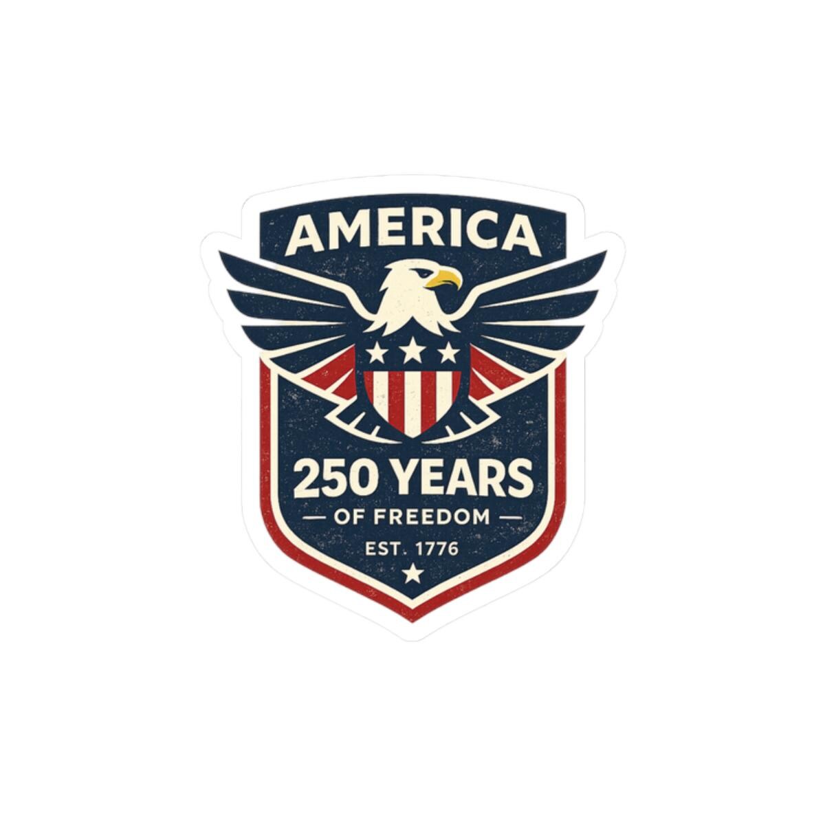 ColorFlow | America 250 Years of Freedom Patriotic Eagle Anniversary Vinyl Sticker