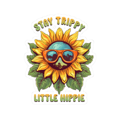 ColorFlow | Stay Trippy Sunflower Sunglasses Psychedelic Retro Hippie Art Vinyl Sticker