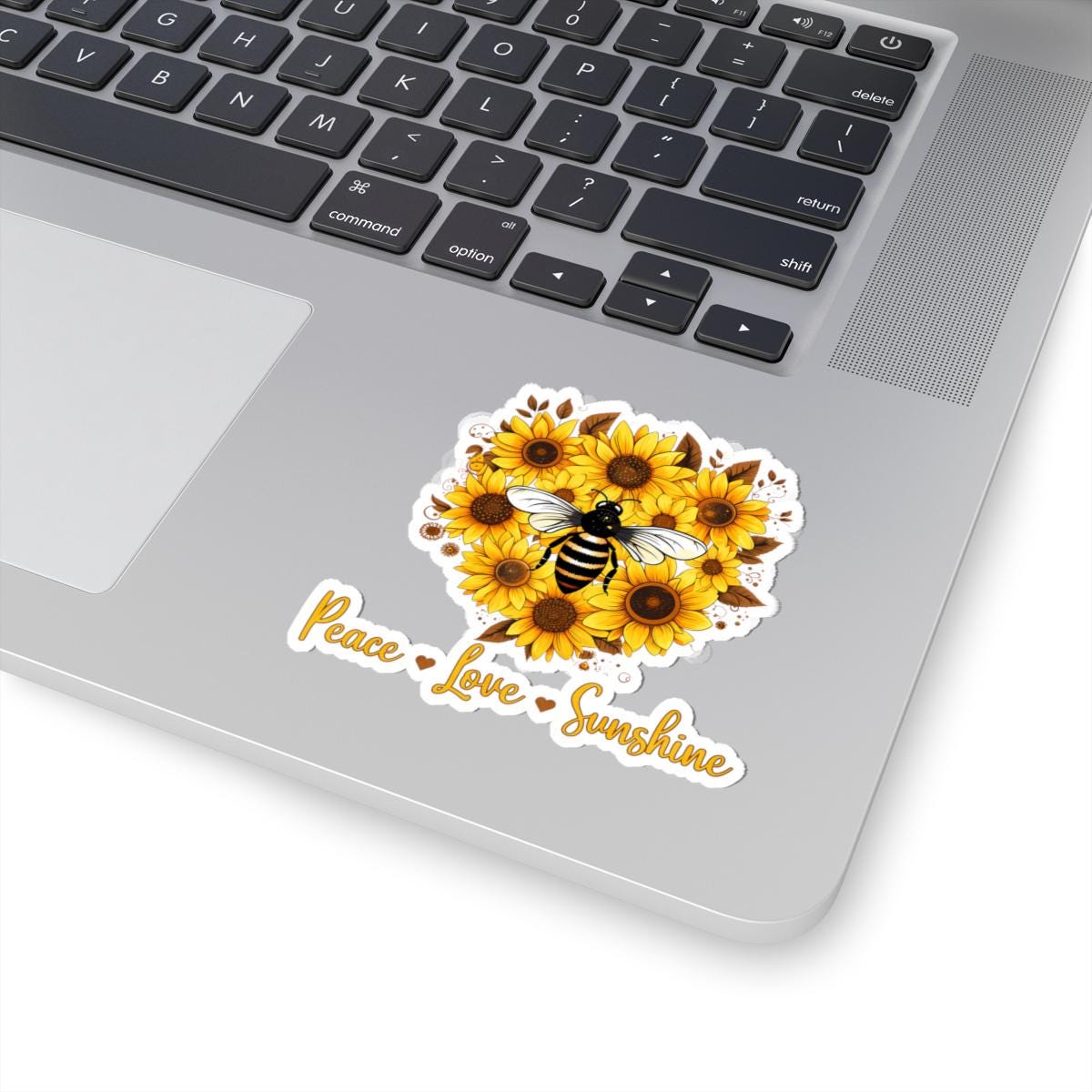 ColorFlow | Peace Love Sunshine Bee Sunflower Retro Floral Art Vinyl Sticker