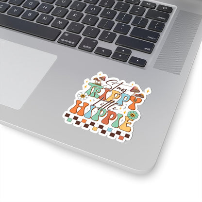 ColorFlow | Stay Trippy Little Hippie Retro Mushroom Psychedelic Sunshine Art Vinyl Sticker