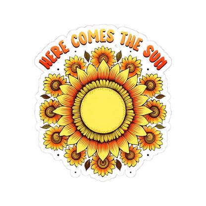 ColorFlow | Here Comes the Sun Sunflower Retro Sunshine Floral Art Vinyl Sticker