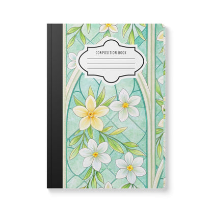 Mint Blossom Composition Notebook | Watercolor Floral Journal for School Work