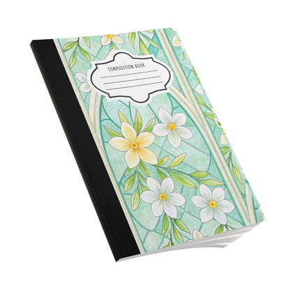 Mint Blossom Composition Notebook | Watercolor Floral Journal for School Work