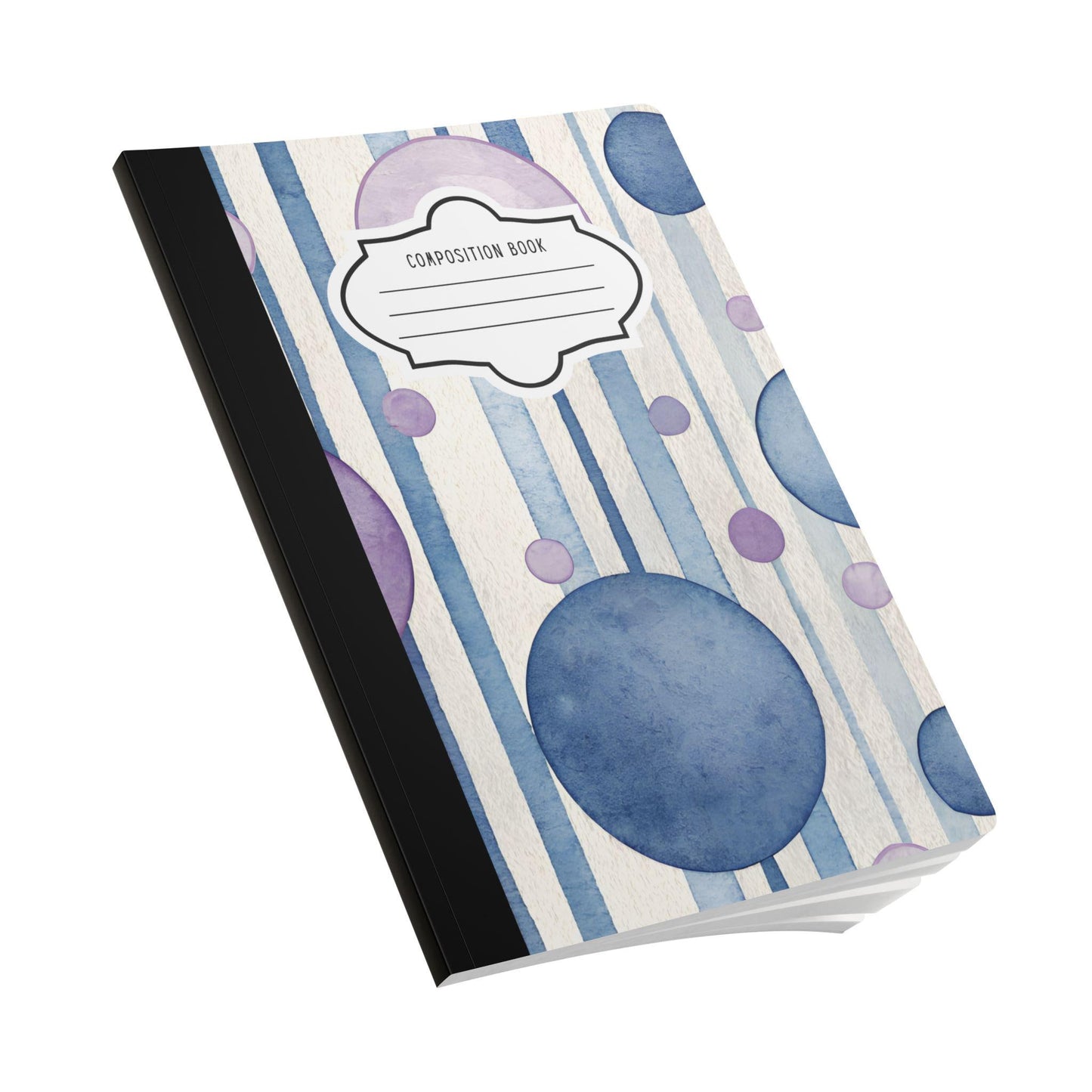 Indigo Bubble Composition Notebook | Watercolor College Ruled Journal