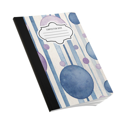 Indigo Bubble Composition Notebook | Watercolor College Ruled Journal