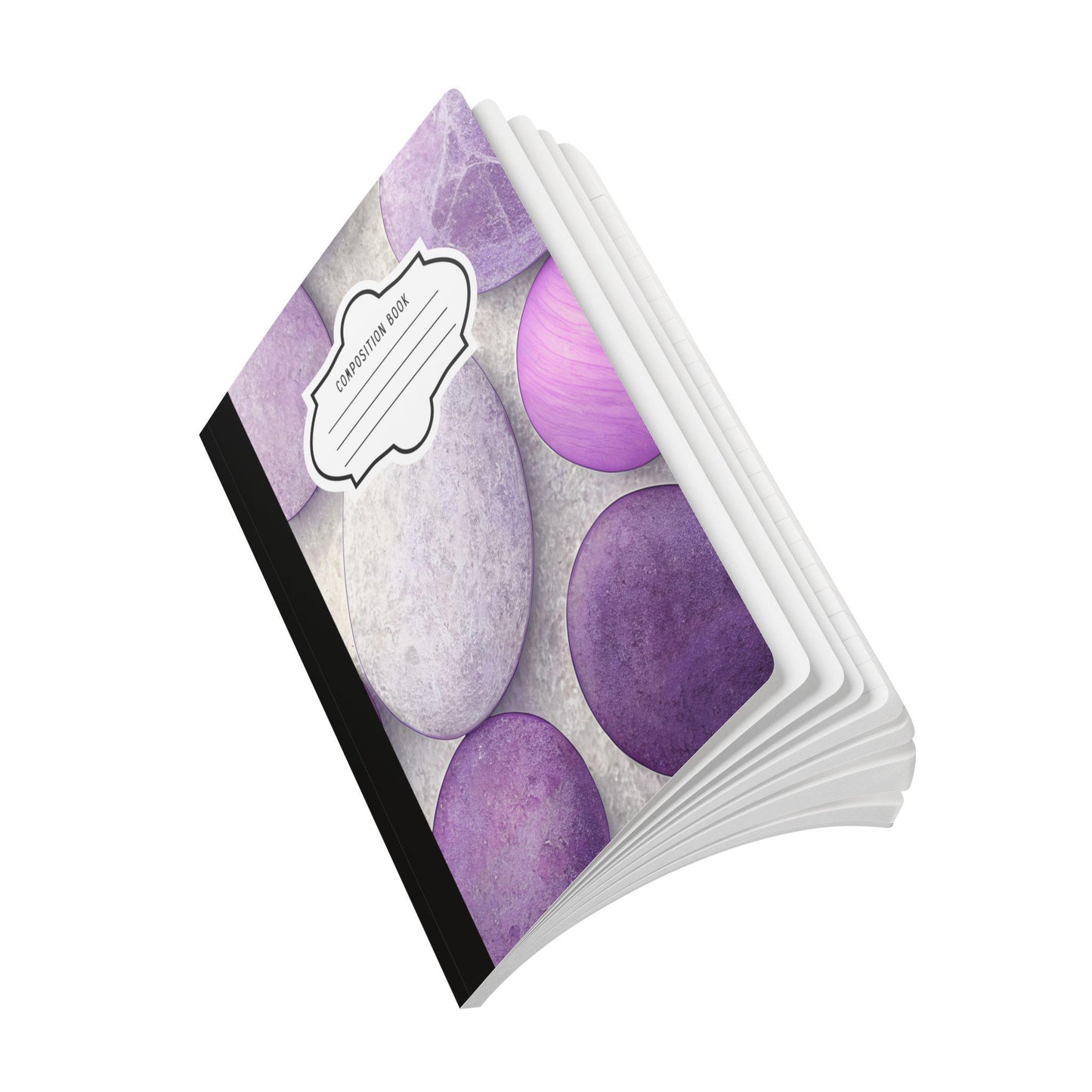 Lavender Stone Composition Notebook | College Ruled Journal, Calm Writing Diary