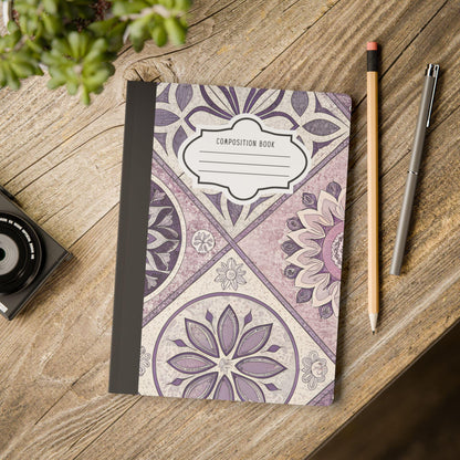 ColorFlow Mandala Bloom Composition Notebook | Floral College Ruled Journal