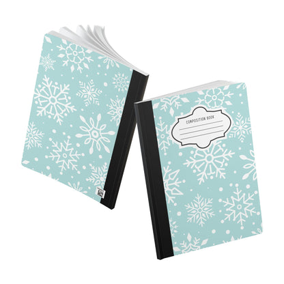 Mint Snowflake Composition Notebook | College Ruled Journal for School, Office, Writing