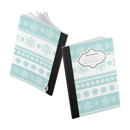 Mint Snowflake Composition Notebook | College Ruled Journal for School, Office, Writing