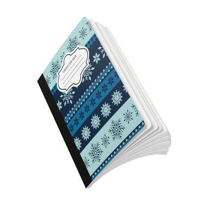 Striped Snowflake Composition Notebook | College Ruled Journal for School, Office, Writing