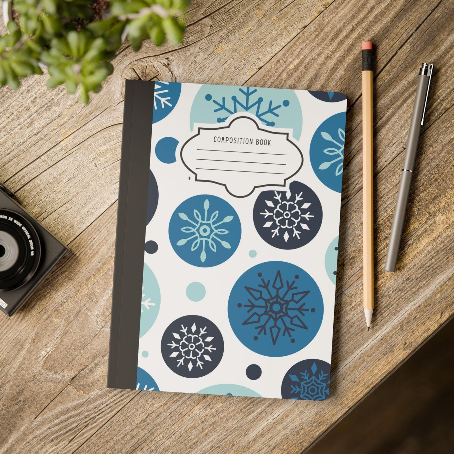 Snowflake Circles Composition Notebook | College Ruled Journal for School, Office, Holiday Writing