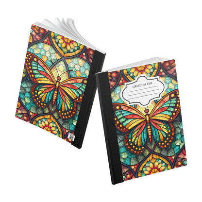 Stained Glass Butterfly Composition Notebook | Artistic Journal for School Notes