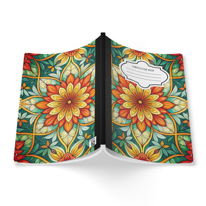 ColorFlow Mandala Bloom Composition Notebook | Vibrant Floral Journal (College-Ruled)