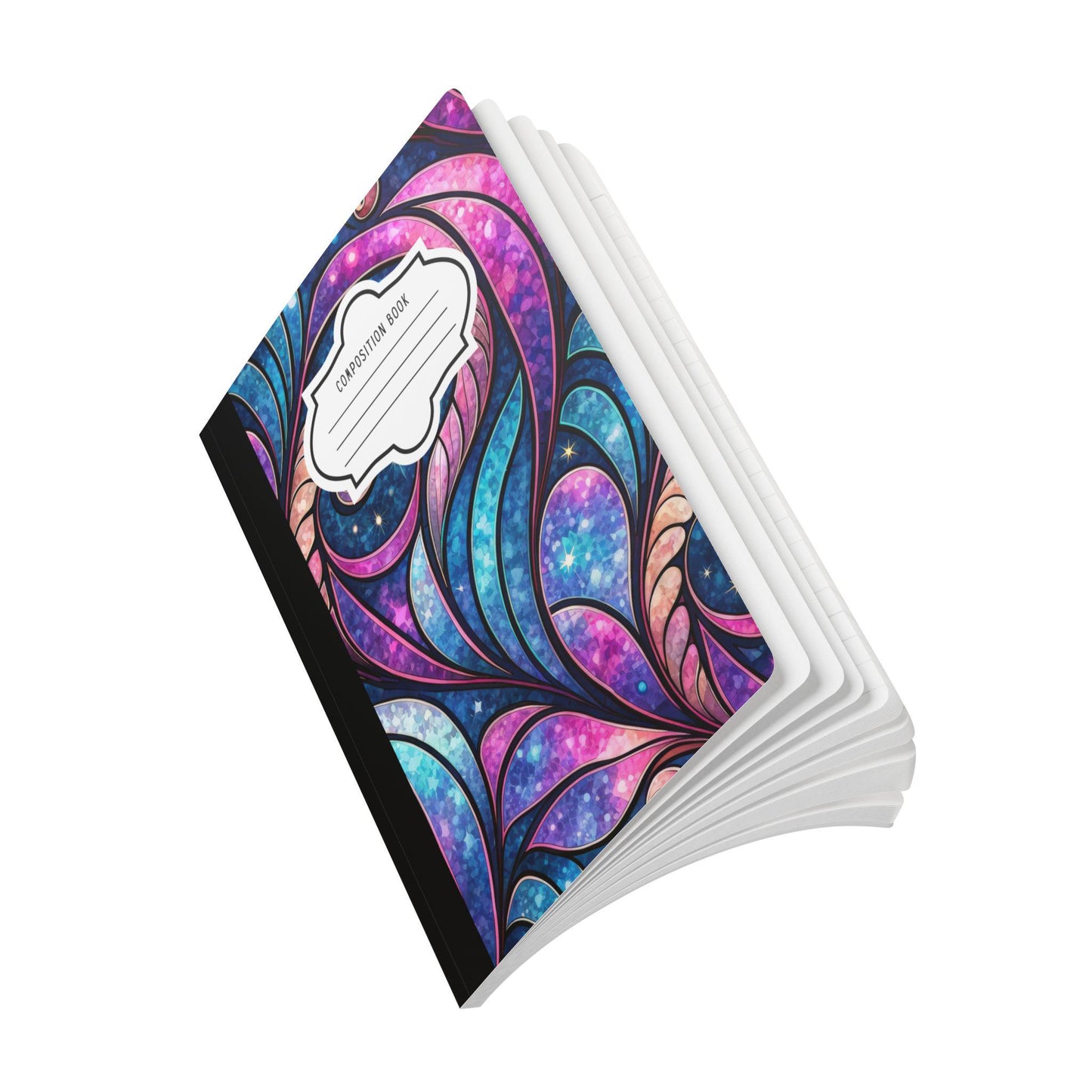 ColorFlow Composition Notebook | Cosmic Swirl Galaxy Pink Blue Journal