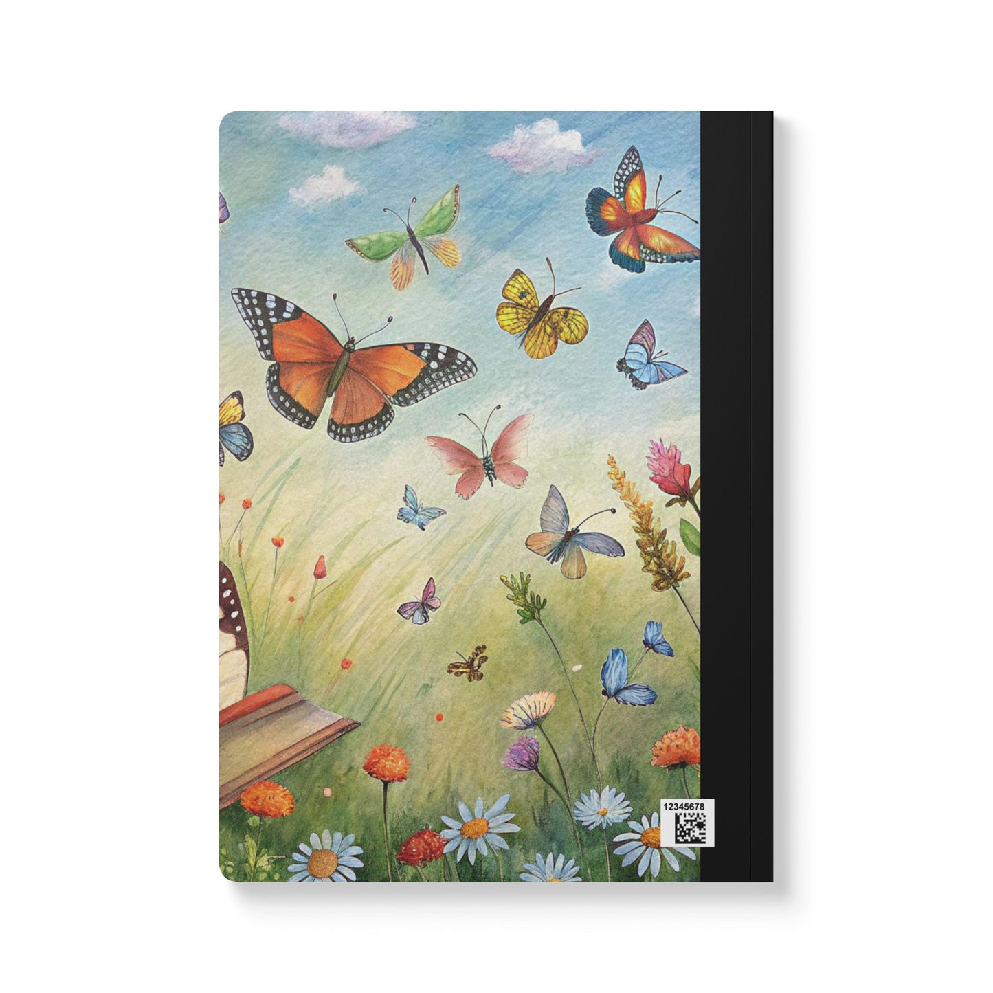 Blooming Garden Butterfly Composition Notebook | Watercolor Floral Journal