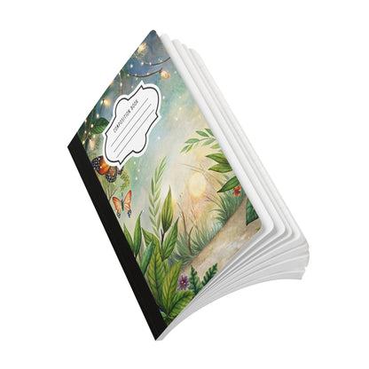 Butterfly Garden Composition Notebook | Floral Artwork Writing Journal College Ruled