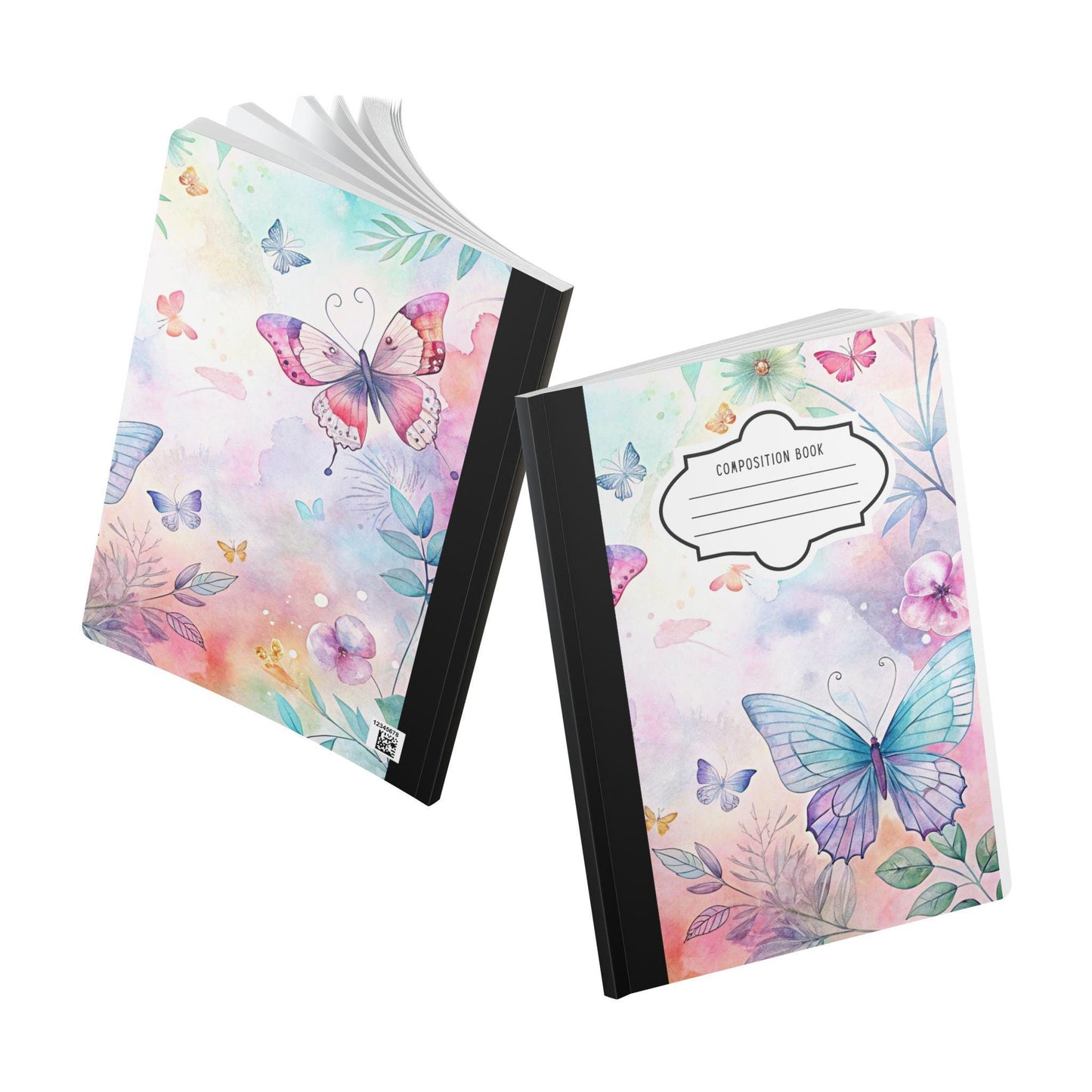 ColorFlow | Butterfly Garden Composition Notebook Aesthetic Journal Pastel Writing Book for School Office or Gifts