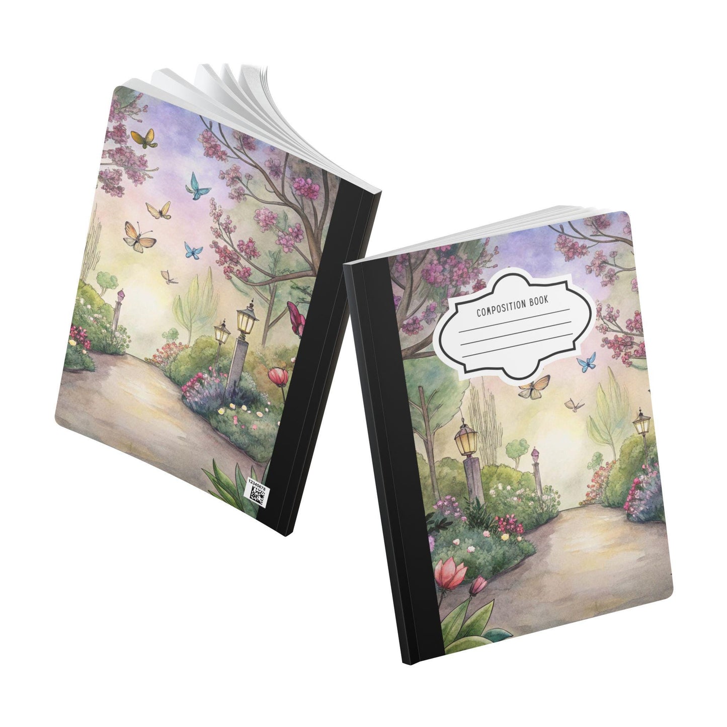 ColorFlow | Garden Butterfly Composition Notebook College Ruled Journal for Students Professionals Writing