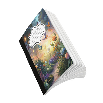 Enchanted Butterfly Composition Notebook | Magical Garden Journal, Watercolor Art Book