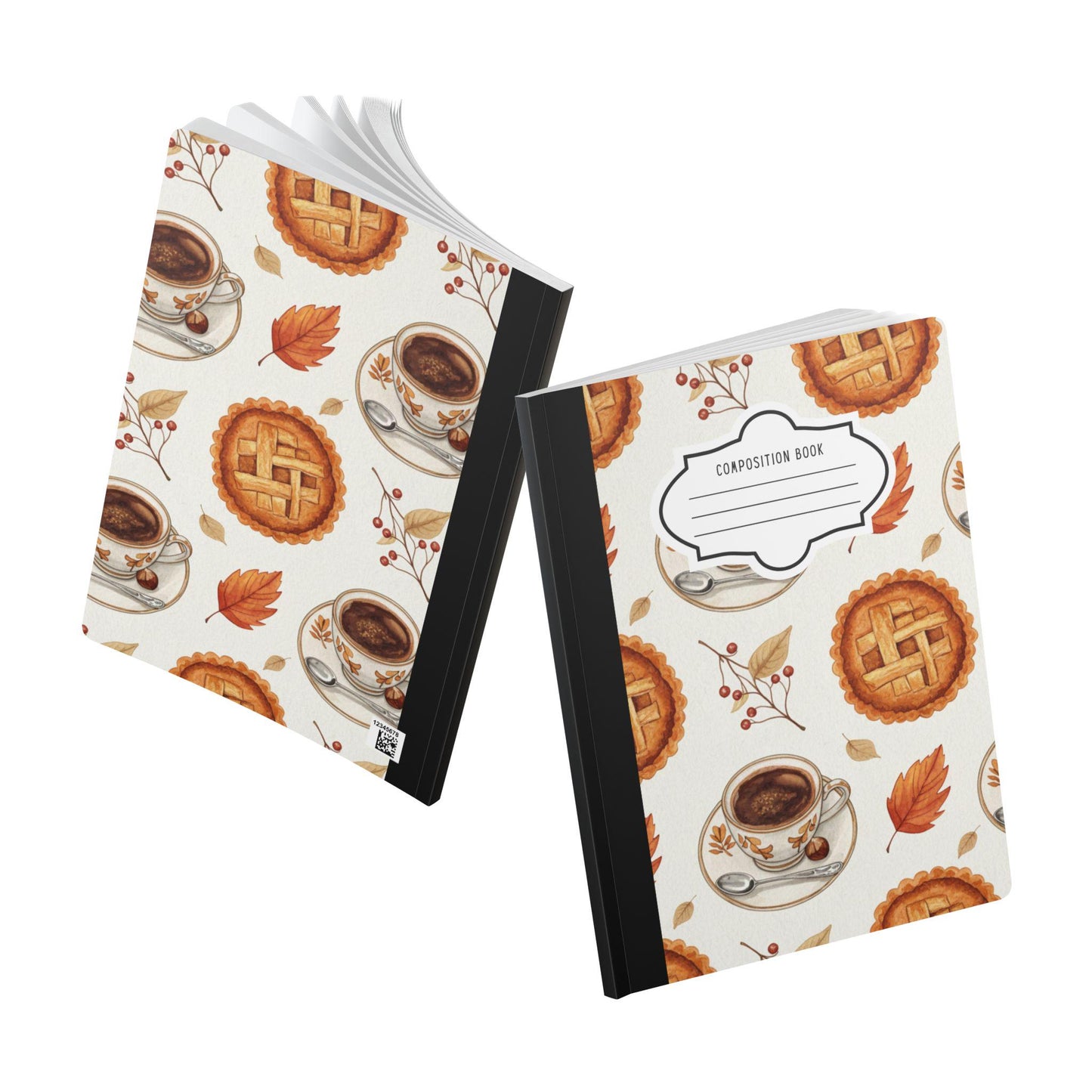 ColorFlow | Cozy Coffee Composition Notebook College Ruled Journal for Students Writers and Autumn Journaling