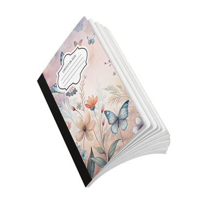 Sky Garden Butterfly Composition Notebook | Pastel Floral Journal for Writing
