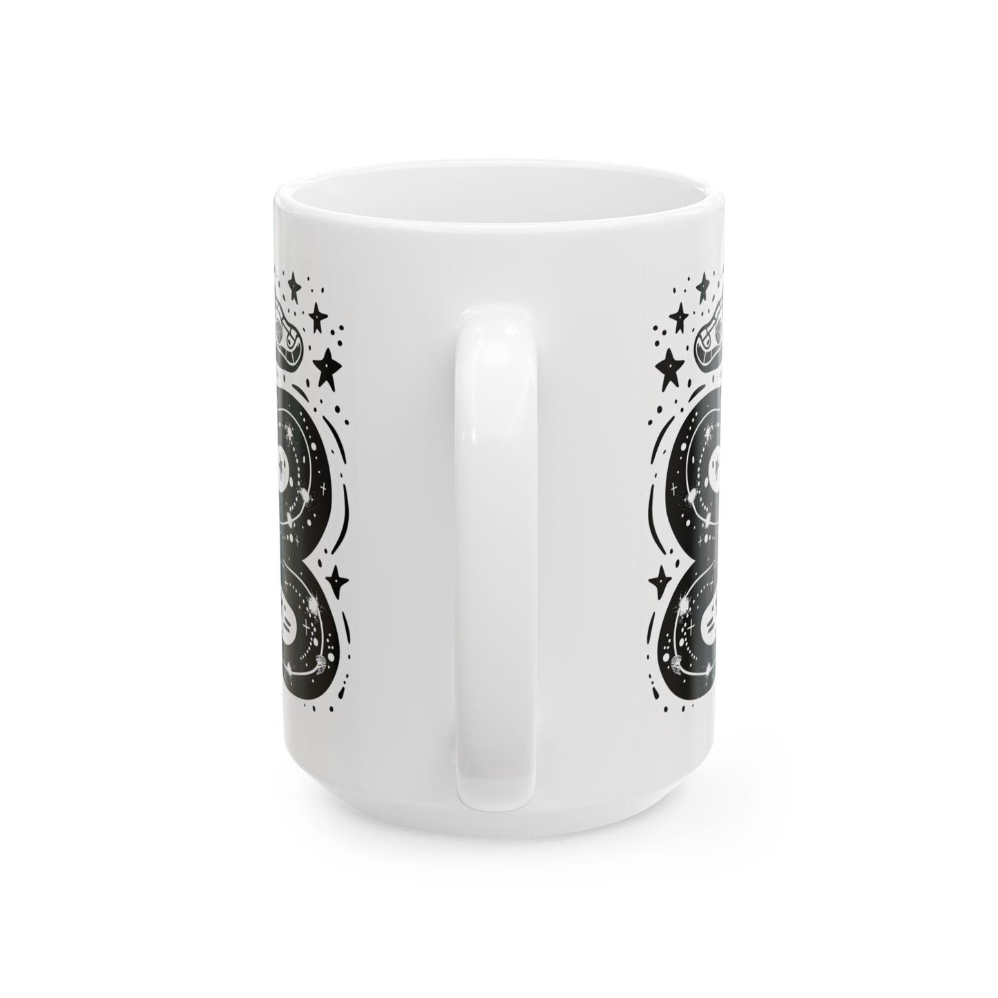 Celestial Serpent Ceramic Mug | Cosmic Astrology Coffee Cup (15 oz)