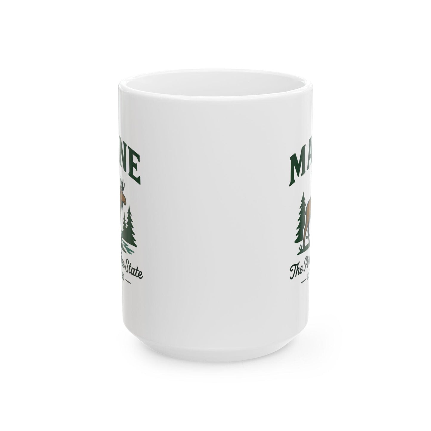 Maine Moose Ceramic Mug | The Pine Tree State Coffee Cup