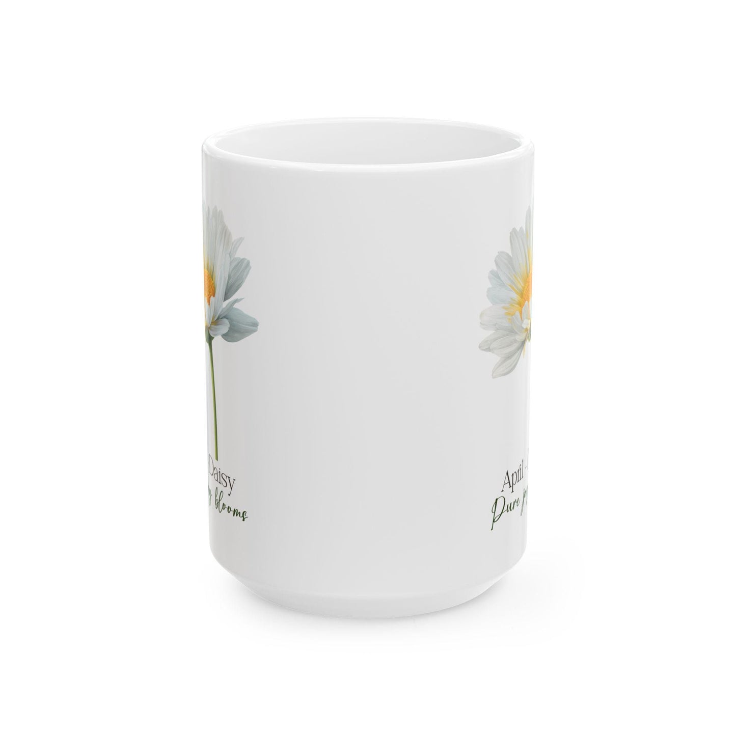 April Daisy Mug | Pure Joy Blooms Floral Coffee Cup | Spring Nature Drinkware